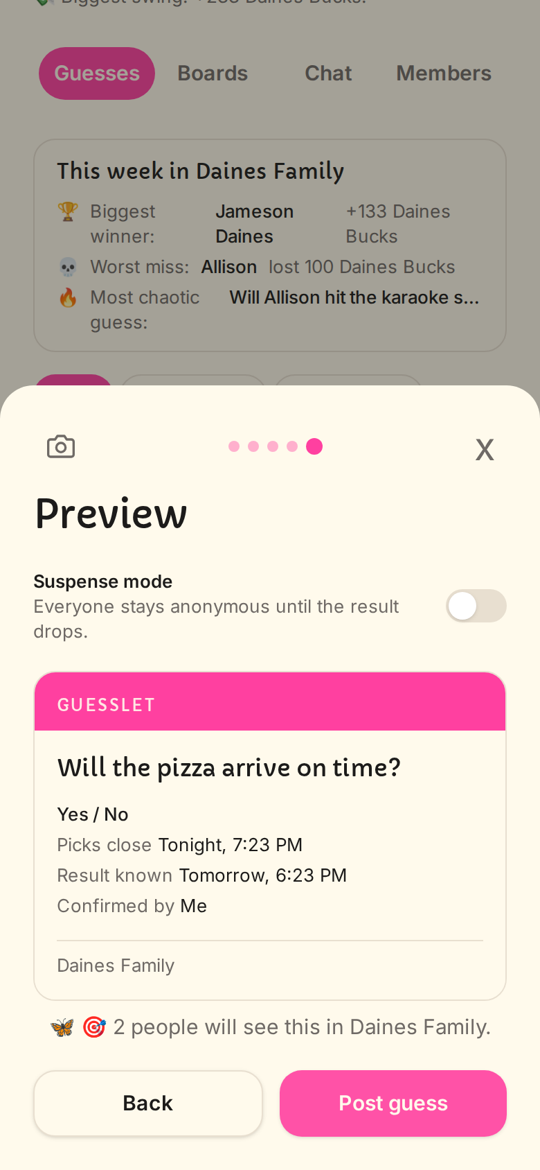 Composer, Preview (step 5/5)