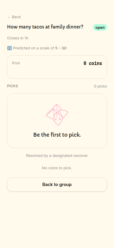 Scale-type guess detail with empty Picks state